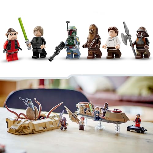 LEGO 75396 Star Wars : Return of the Jedi Desert Skiff & Sarlacc Pit, Vehicle Building Toy Set for 9 Plus Year Old Boys & Girls, Features 6 Minifigures Including Luke Skywalker