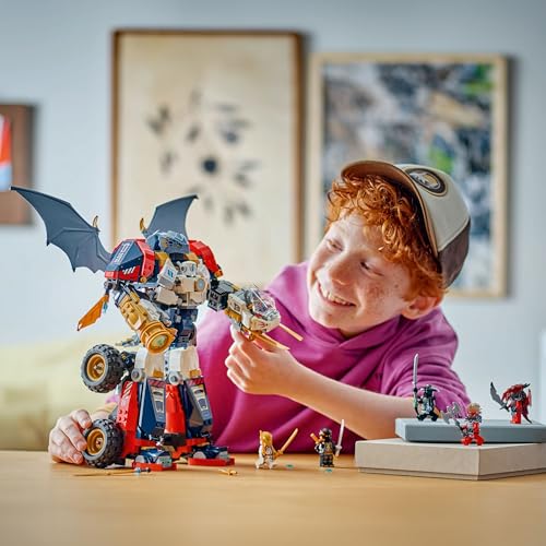 LEGO 71834 NINJAGO 4in1 Zane’s Ultra Combiner Mech Toy - Rebuilds into a Jet, Car Model, Dragon & Ninja Figure - Incl. 6 Minifigures
