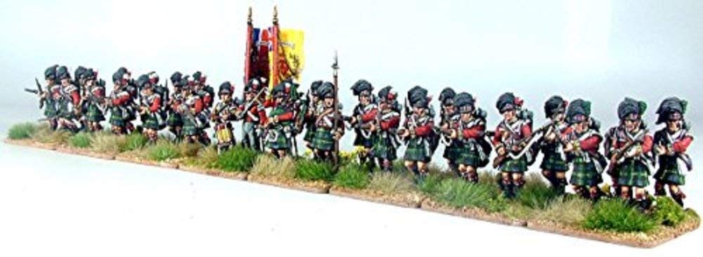 Victrix VX0006 - British Napoleonic Highland Centre Companies - 60 Figure Box Set With Flags - 28mm Plastic Miniatures Napoleonic