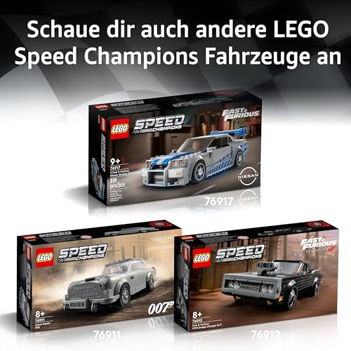 LEGO 76917 Speed Champions 2 Fast 2 Furious Nissan Skyline GT-R (R34) Race Car with Racer Minifigure