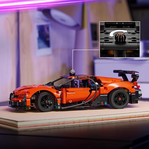 LEGO 42222 Technic Bugatti Chiron Pur Sport Hypercar Toy - Race Car Model Kit with W16 Engine, Steering & Opening Doors
