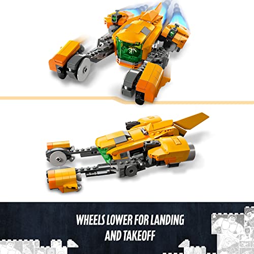 LEGO 76254 Marvel Baby Rocket's Ship Set, Guardians of the Galaxy Volume 3 Spaceship with Raccoon Super Hero Minifigures