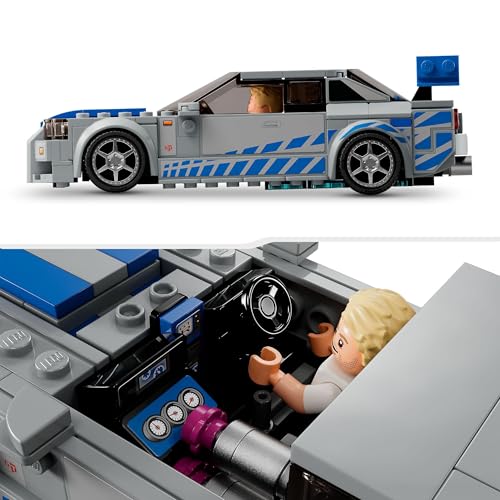 LEGO 76917 Speed Champions 2 Fast 2 Furious Nissan Skyline GT-R (R34) Race Car with Racer Minifigure