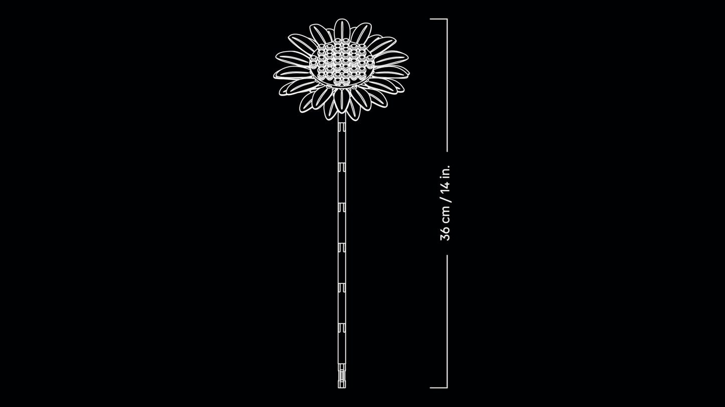 LEGO 11502 Botanicals Sunflower Bouquet - Artificial Flowers Set for Adults - Faux Sunflowers & Eucalyptus Stems