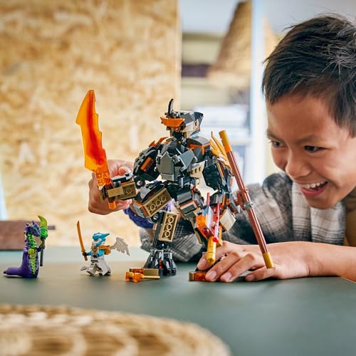 LEGO 71854 Ninjago Cole's Mission Mech & Dragon Zane - with Action Figure, 3 Minifigures and Swords