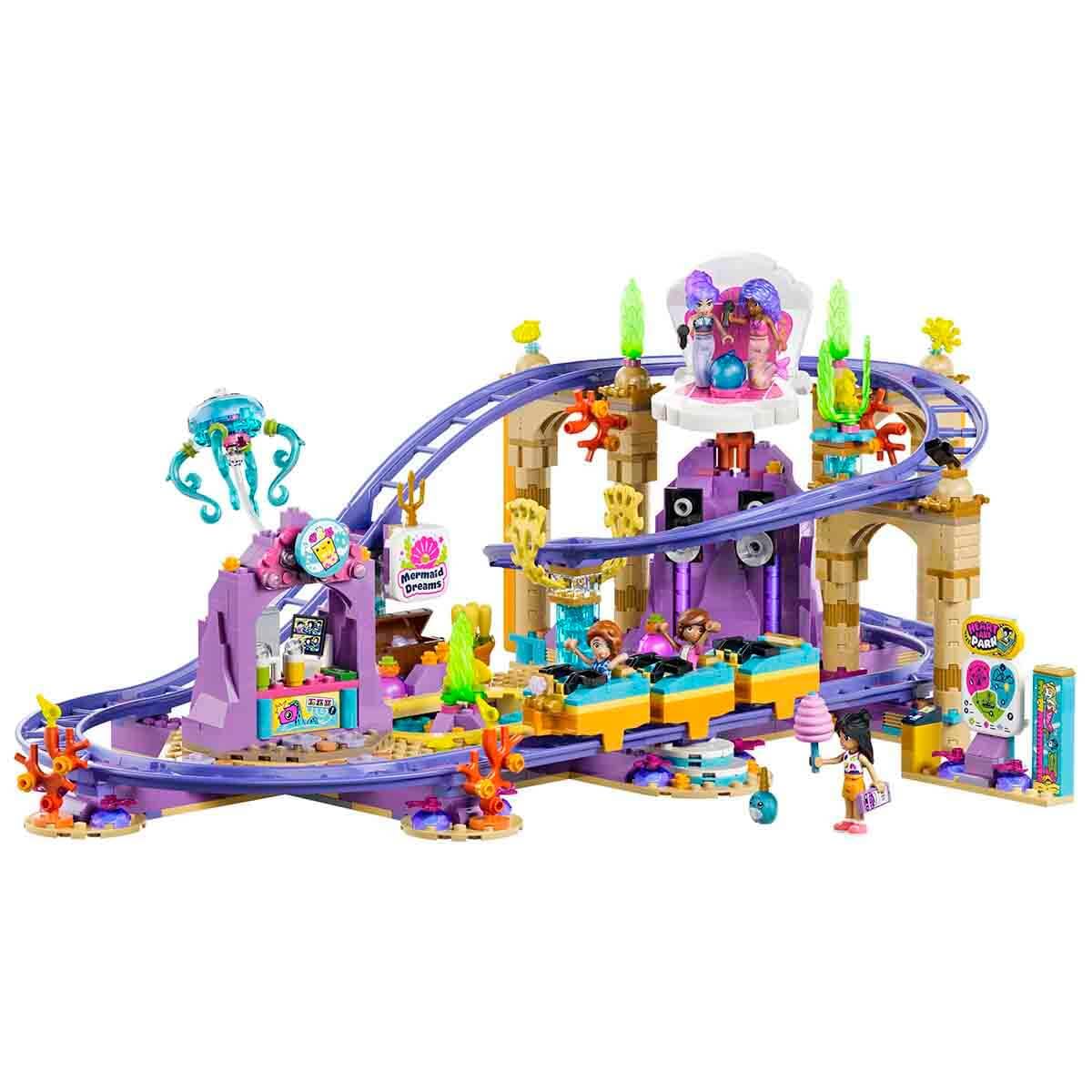 LEGO 42703 Friends Mermaid Roller Coaster Ride with 3 Cars, Shop, 5 Mini Dolls & Accessories