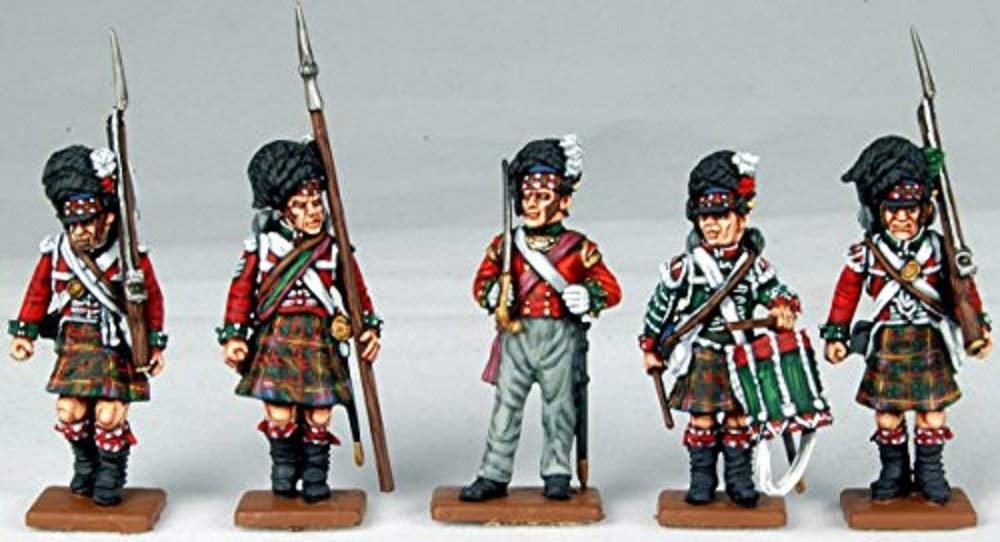 Victrix VX0006 - British Napoleonic Highland Centre Companies - 60 Figure Box Set With Flags - 28mm Plastic Miniatures Napoleonic