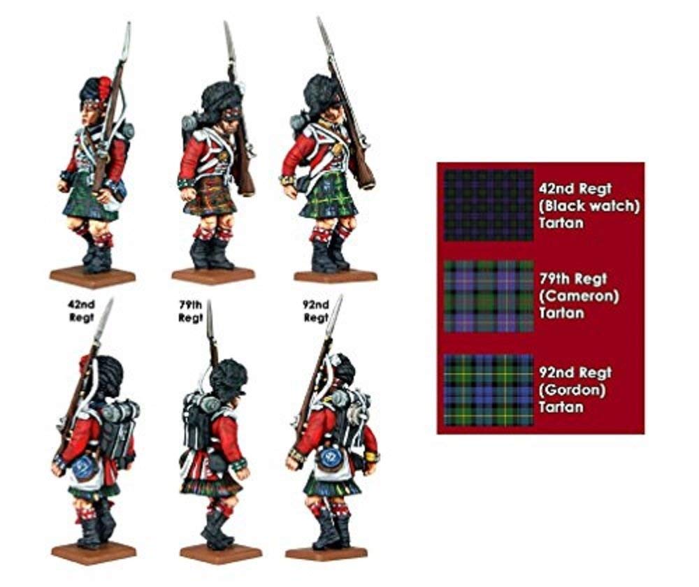 Victrix VX0006 - British Napoleonic Highland Centre Companies - 60 Figure Box Set With Flags - 28mm Plastic Miniatures Napoleonic