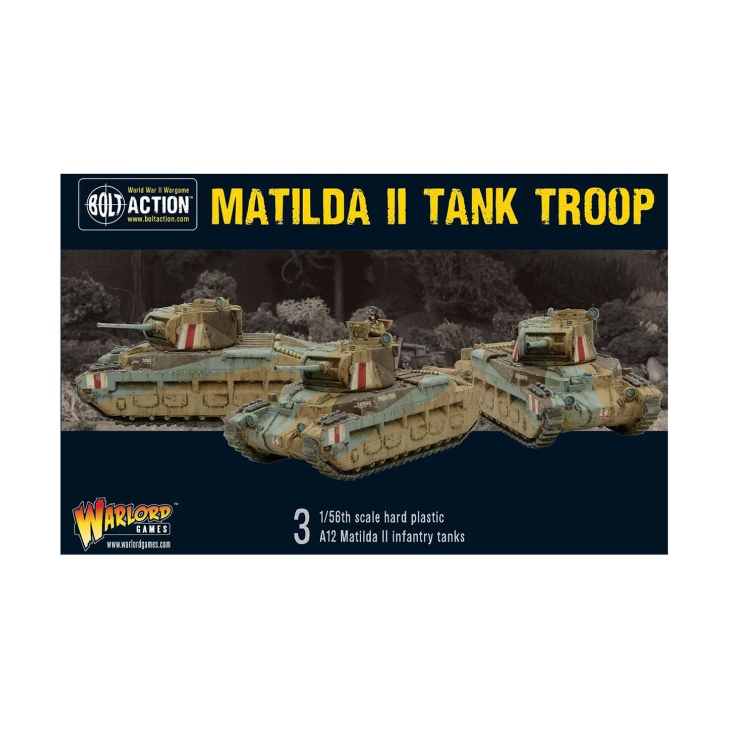 Bolt Action - British Matilda II Tank Troop - 28mm Scale - Warlord Games