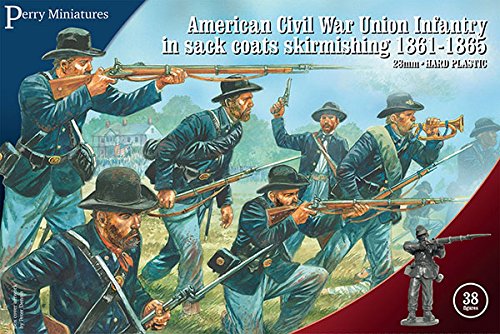 Perry Minatures - American Civil War Union Infantry in sack coats skirmishing 1861-65 - ACW120