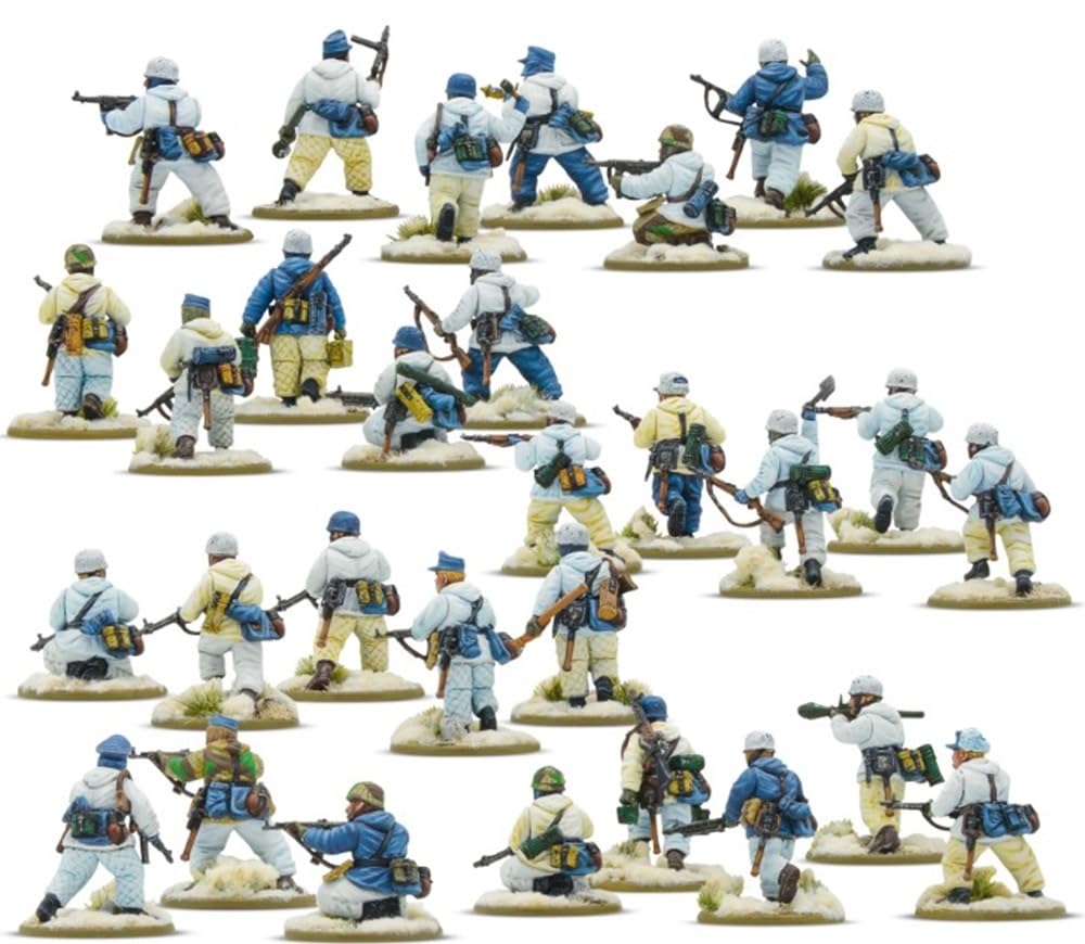 Bolt Action - German Fallschirmjager (Winter) Infantry Platoon - 28mm Scale - Warlord Games