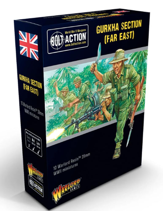 Bolt Action : British Gurkha Section (Far East) - 28mm Scale - Warlord Games