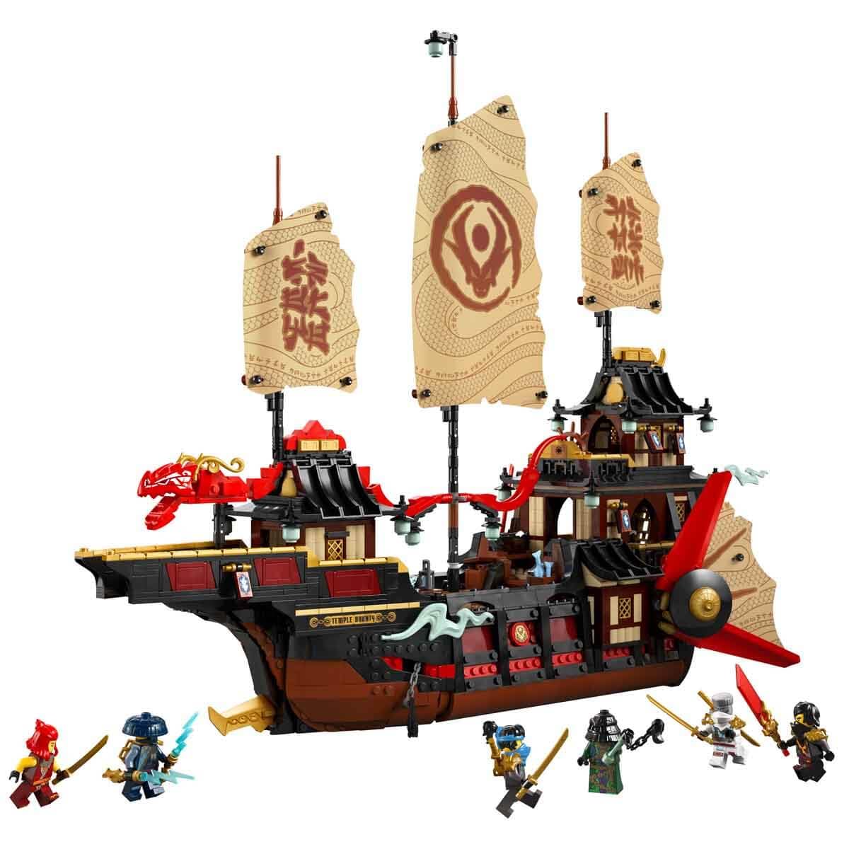 LEGO 71848 Ninjago The Temple Bounty with Movable Sails, plus 6 Minifigures Incl. Cole Zane & Nya