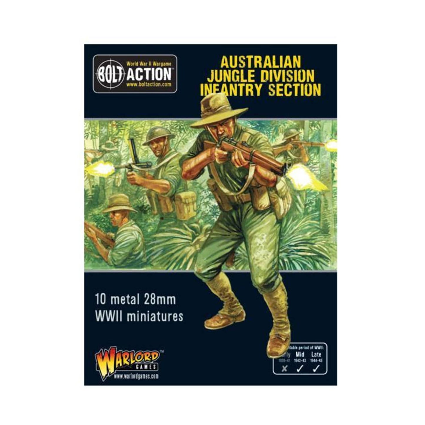 Bolt Action : Australian Jungle Division Infantry Section (Pacific) - 28mm Scale - Warlord Games