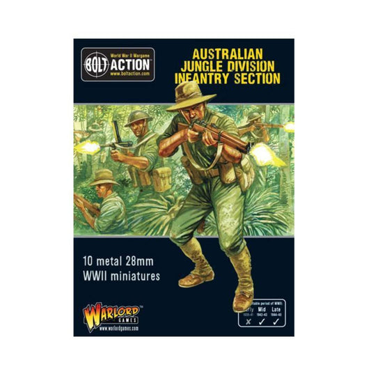 Bolt Action : Australian Jungle Division Infantry Section (Pacific) - 28mm Scale - Warlord Games