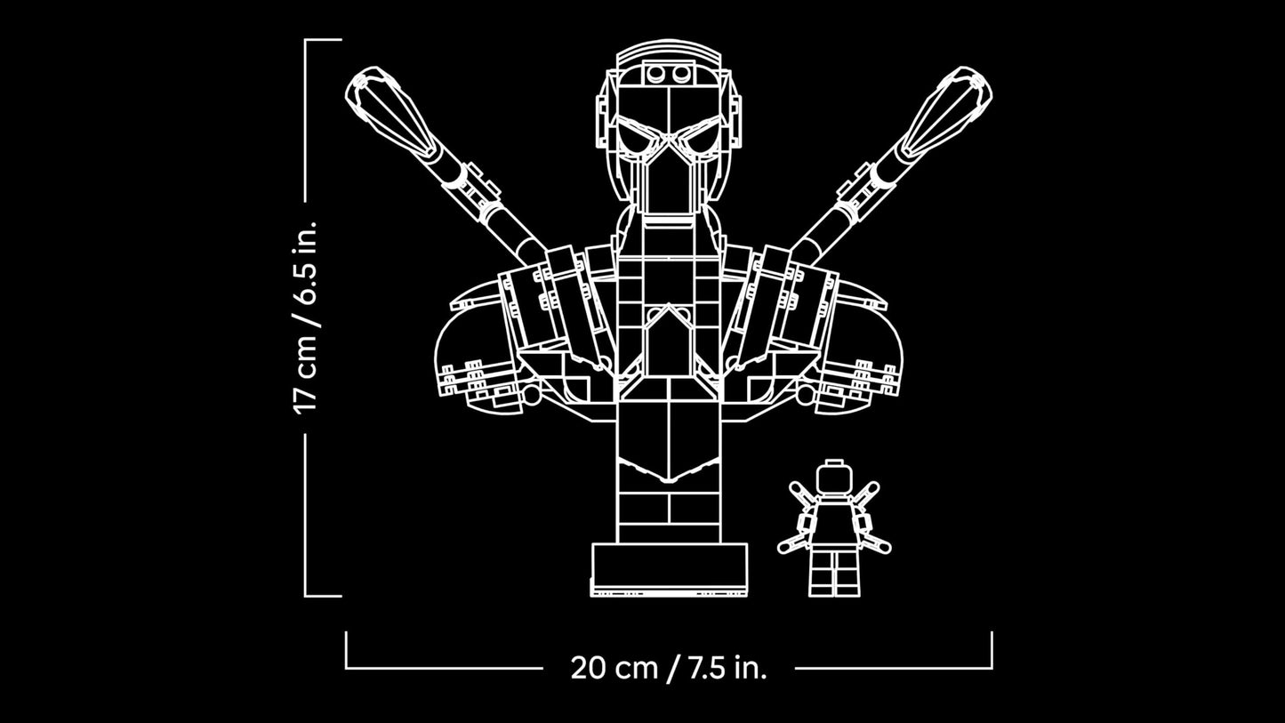 LEGO 76326 Marvel Iron Spider-Man Bust incl. 2 Movable Arms, a Rotating Head & a Super Hero Minifigure