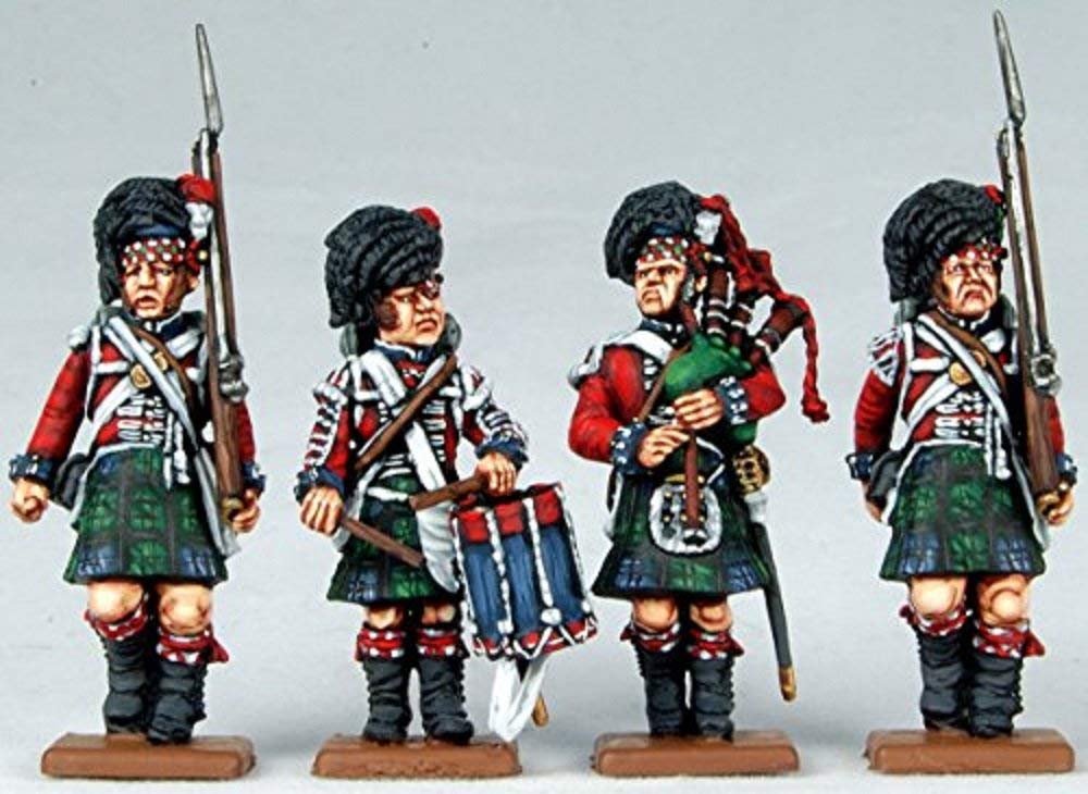 Victrix VX0006 - British Napoleonic Highland Centre Companies - 60 Figure Box Set With Flags - 28mm Plastic Miniatures Napoleonic