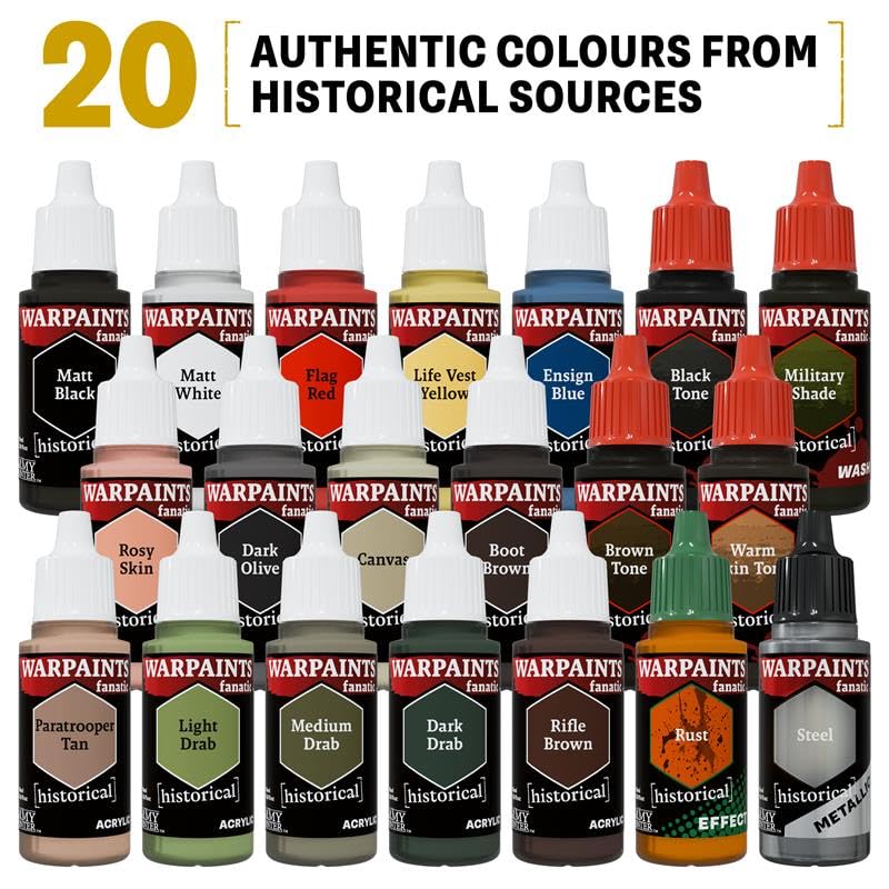 Historical : WWII American Paint Set - 20 x 18 ml Warpaints - The Army Painter