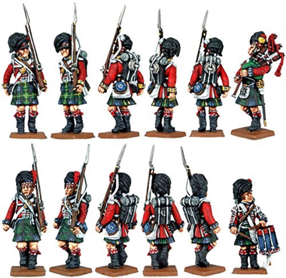 Victrix VX0006 - British Napoleonic Highland Centre Companies - 60 Figure Box Set With Flags - 28mm Plastic Miniatures Napoleonic
