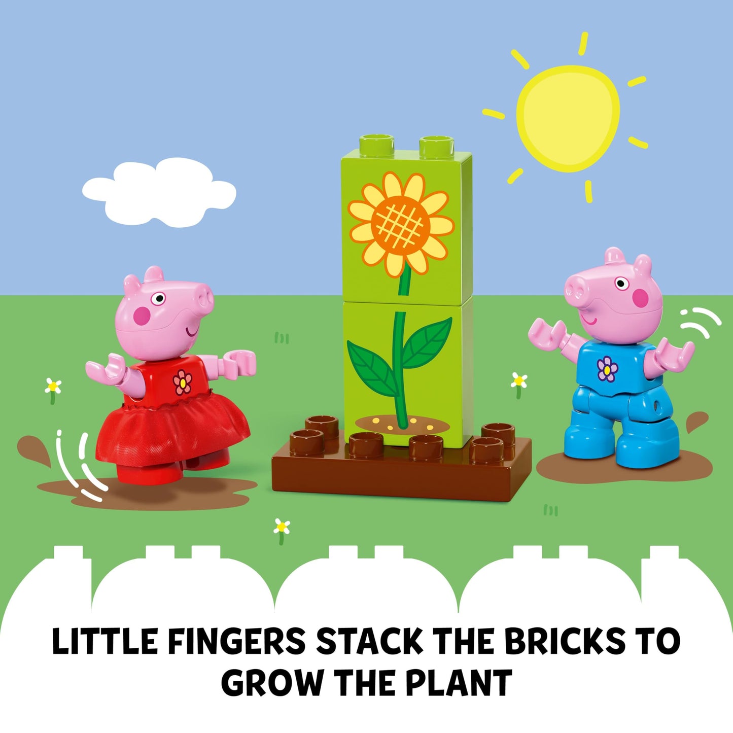 LEGO 10431 DUPLO Peppa Pig Garden and Tree House with 2 Figures, Flower Bricks and Accessories