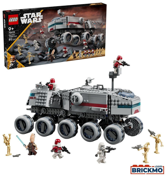 LEGO Star Wars 75413 Republic Juggernaut - Building Toy with 3 Droid Figures & 5 Minifigures incl. Ki-Adi-Mundi with a Lightsaber