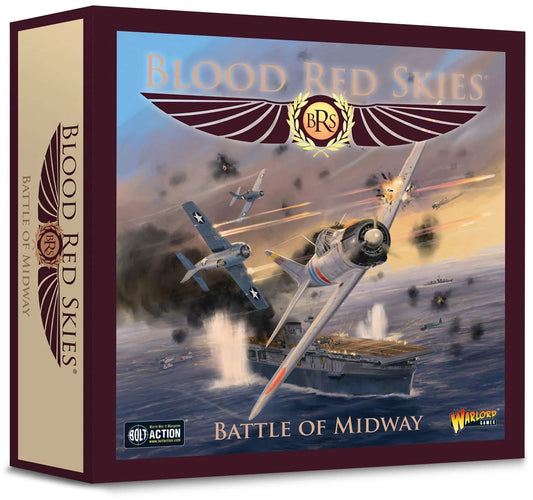 Battle of Midway : Blood Red Skies Starter Set a WW2 Aerial Strategy Battle Game for 2 or More Players - Bolt Action - Warlord Games