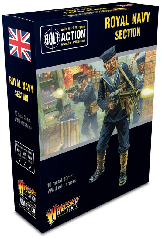 Bolt Action : British Royal Navy Section - 28mm Scale - Warlord Games
