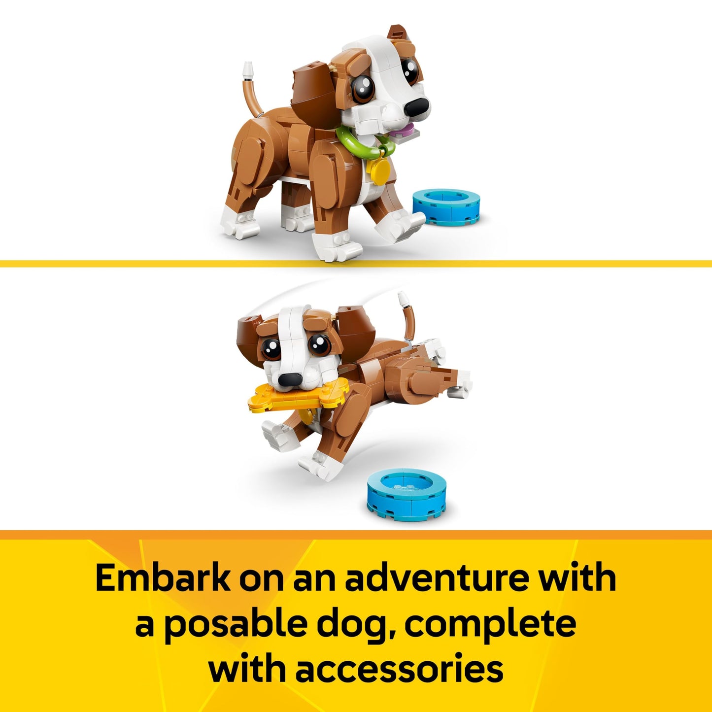 LEGO 31382 Creator 3in1 Cute Animals : Playful Puppy Dog Toy - Pet Animal Figure Transforms into a Squirrel or Duck
