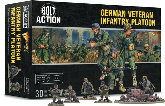 Bolt Action - German Army Veterans Infantry Platoon - 28mm Scale - Warlord Games