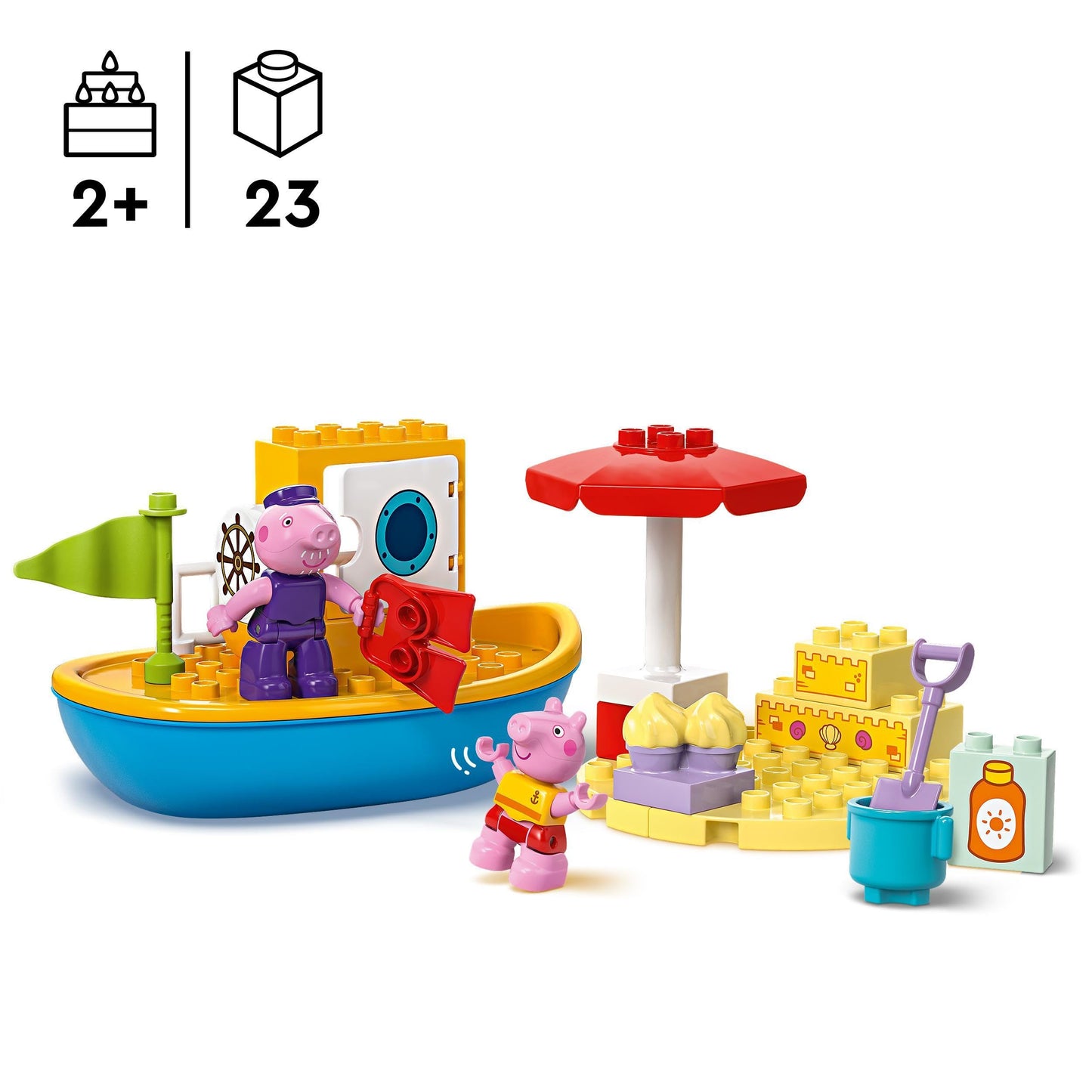 LEGO 10432 DUPLO Peppa Pig Boat Trip with 2 Figures