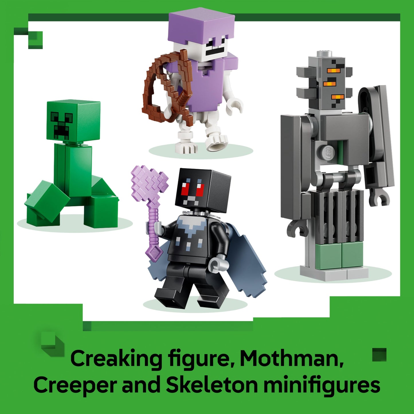 LEGO 21586 Minecraft The Pale Garden Toy - Miniature Biome with Creaking Minifigure & Mothman, Creeper & Skeleton Mobs Figures