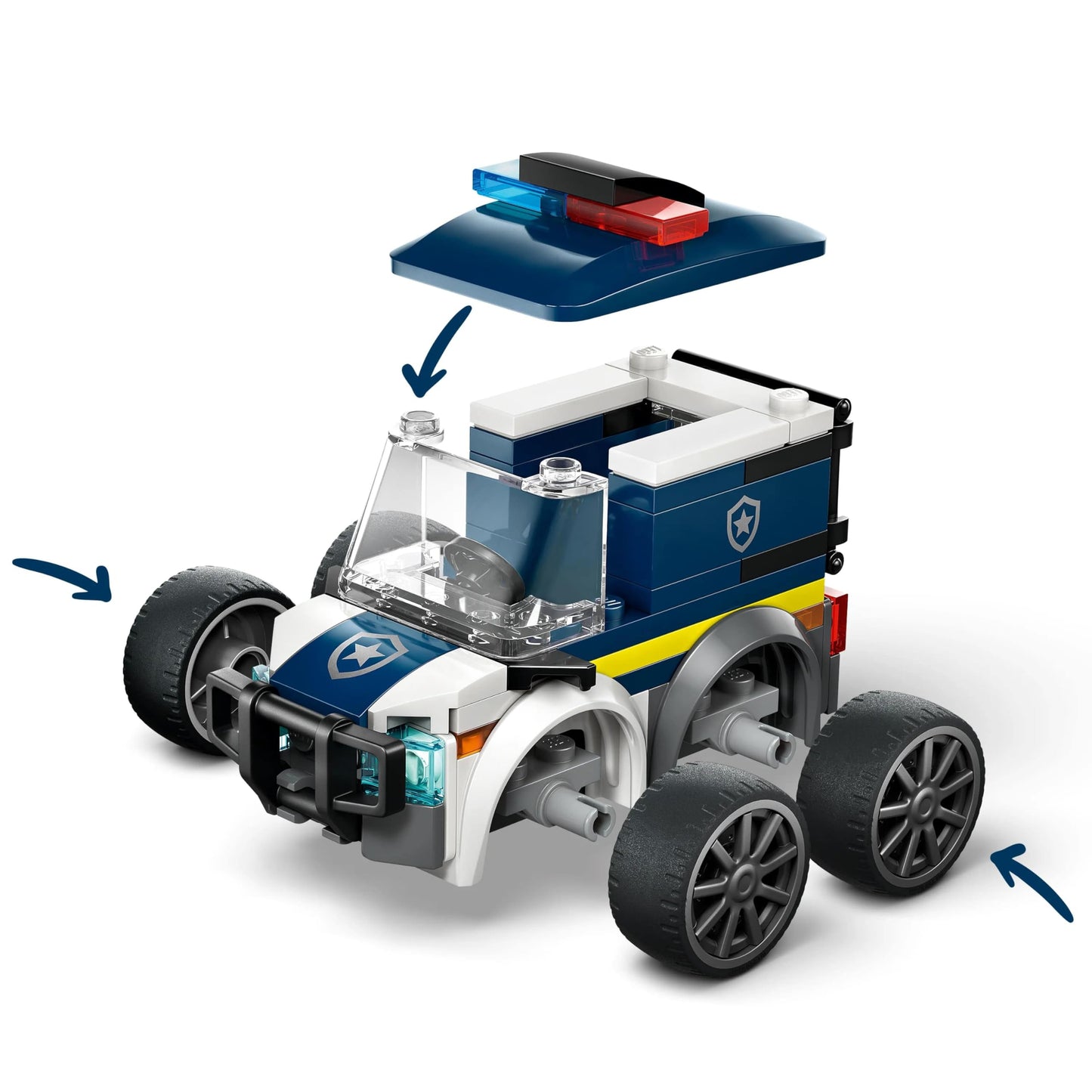 LEGO 60481 City Rides – Police Truck Toy - Emergency Vehicles Building Set with a Police Officer Junior Minifigure