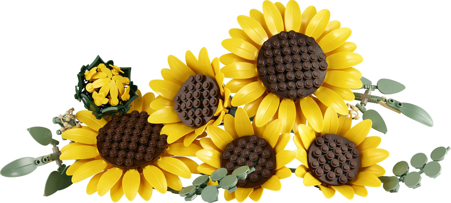 LEGO 11502 Botanicals Sunflower Bouquet - Artificial Flowers Set for Adults - Faux Sunflowers & Eucalyptus Stems