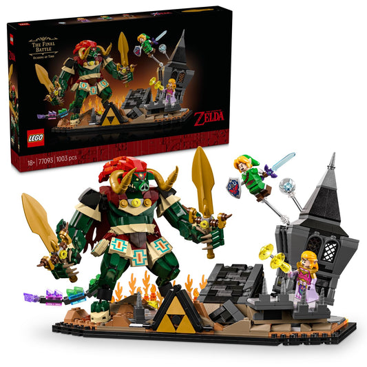 LEGO 77093 The Legend of Zelda Ocarina of Time – The Final Battle - Model Kit for Adults w/Ganon Figure & 3 Minifigures incl. Link