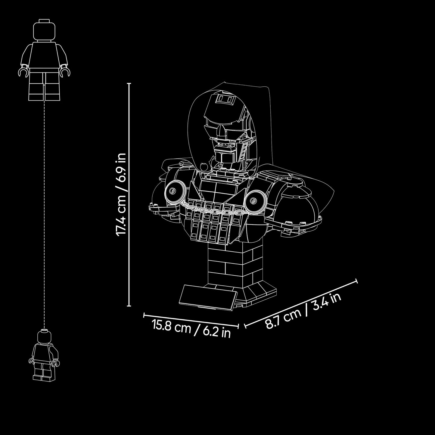 LEGO 76345 Marvel Doctor Doom Bust - Display Model Kit for Adults incl. Collectible Minifigure & Nameplate