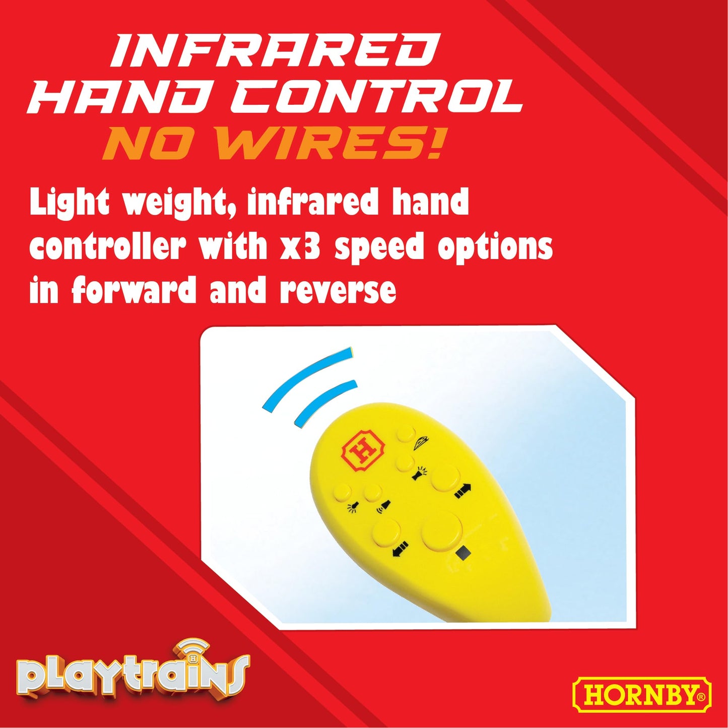 Hornby R9360M Playtrains High Speed Train Set - Remote Controlled Battery Train Set - Kids Toy Train Sets for Ages 5+