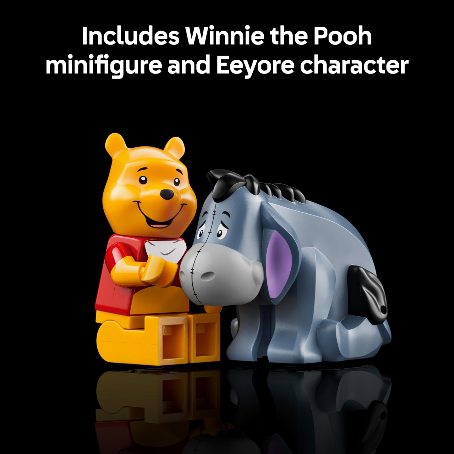 LEGO 43300 Disney Winnie the Pooh - Display Model with Honey Pot, Collectible Minifigure & Eeyore Figure