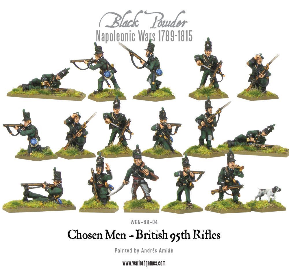 Black Powder - British 95th Rifles - Chosen Men - 28mm Scale - Warlord Games