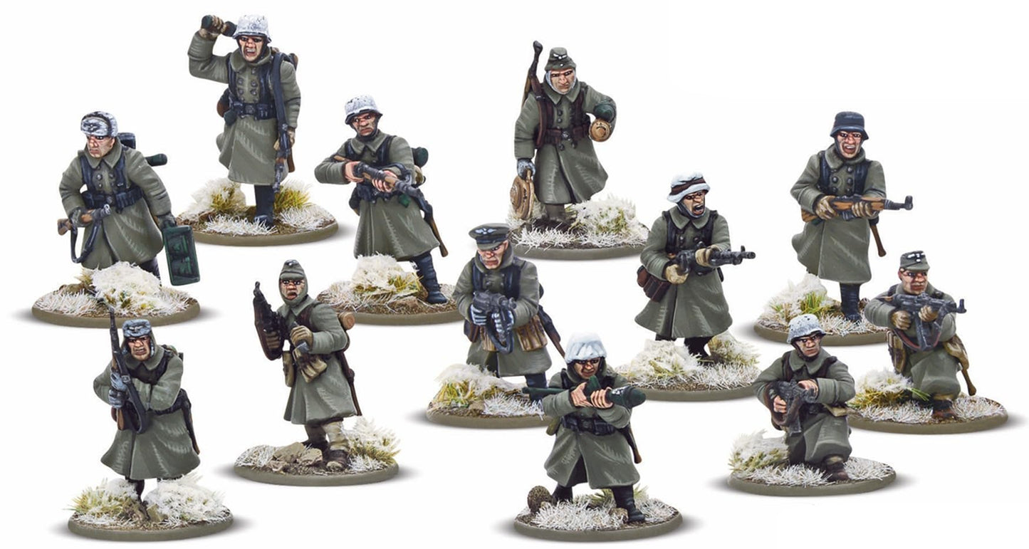 Bolt Action : Germans Grenadiers Winter Infantry Platoon - 28mm Scale - Warlord Games