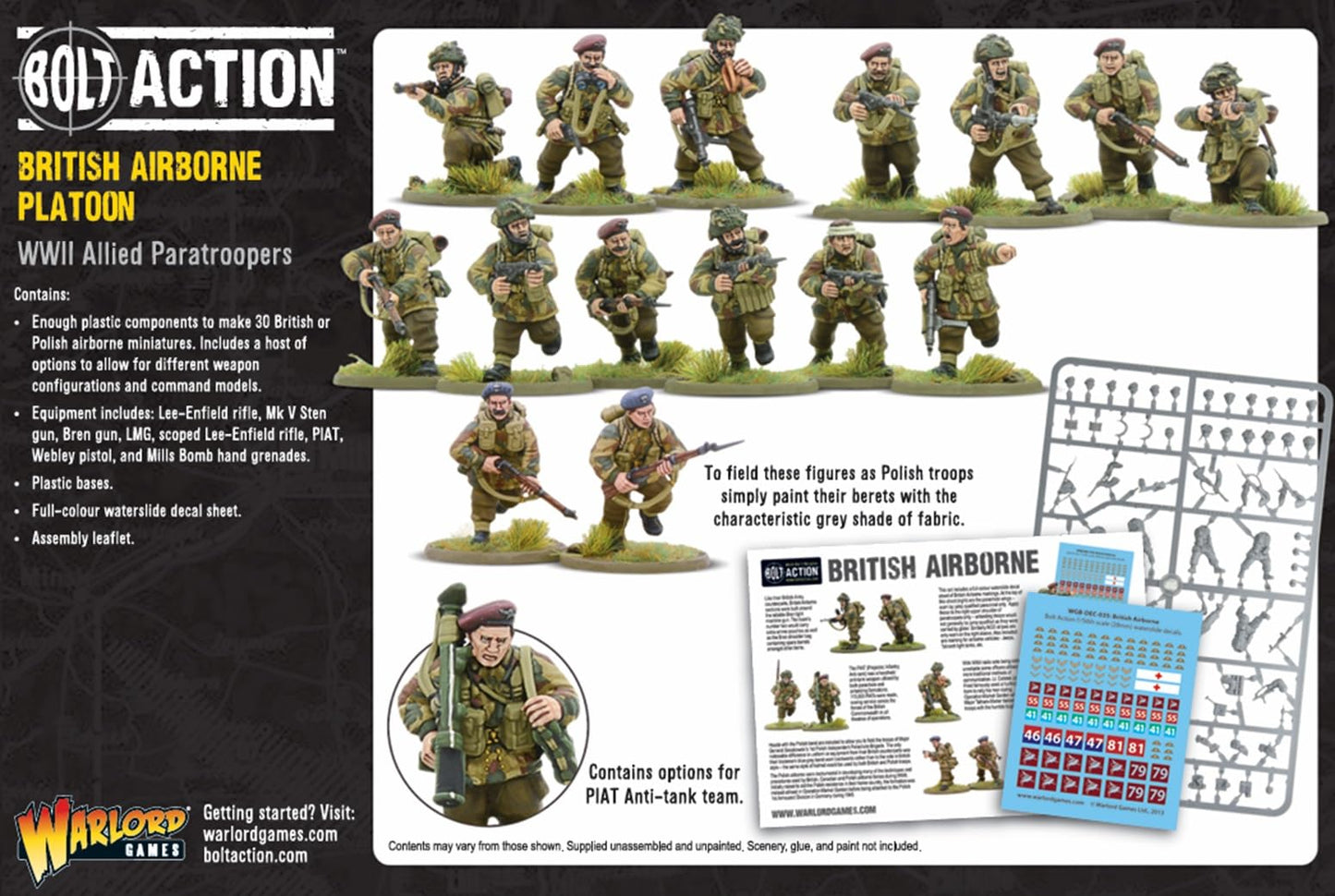 Bolt Action : British Airborne Allied Paratroopers - 28mm Scale - Warlord Games