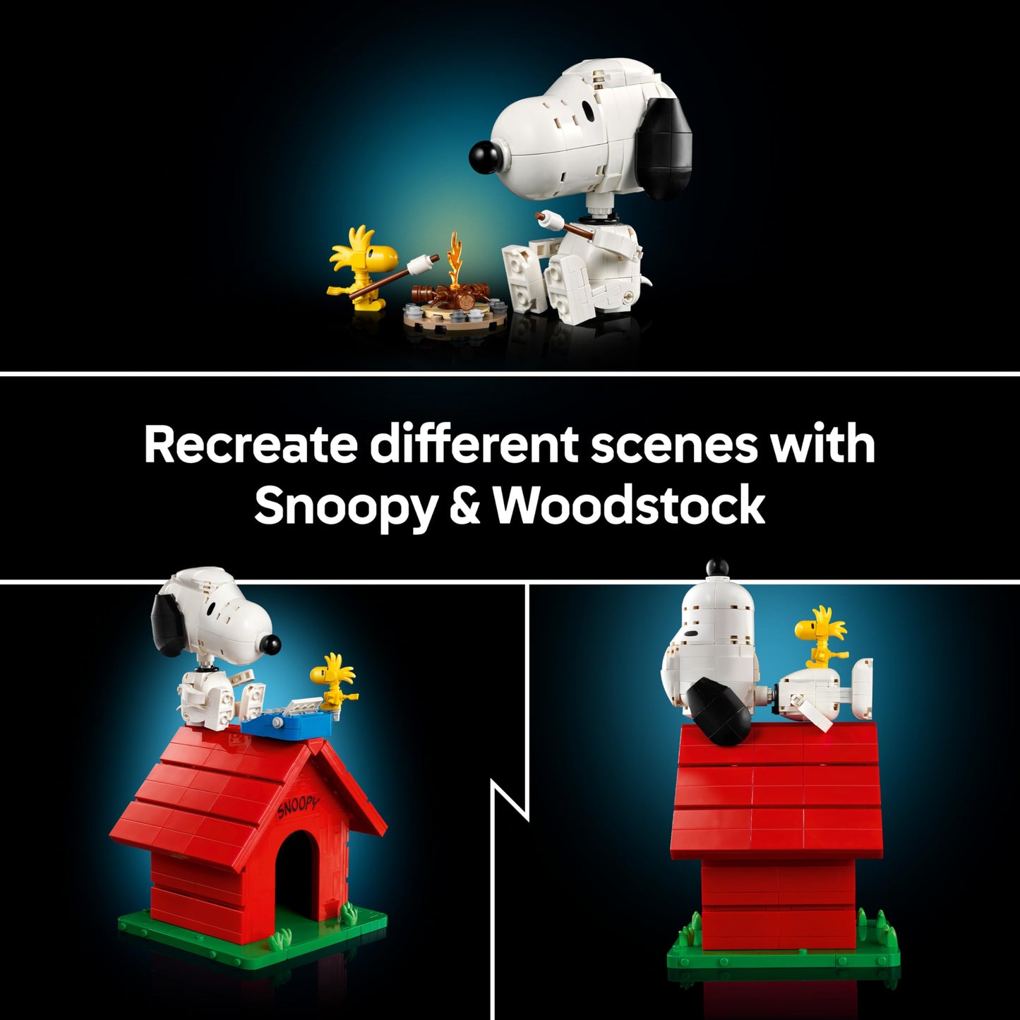 LEGO 21368 Ideas Peanuts: Snoopy's Doghouse with Snoopy Dog & Woodstock Bird Figures