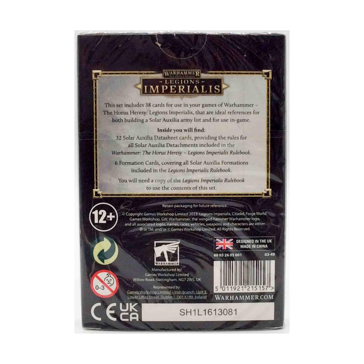 Legions Imperialis : Solar Auxillia Army Cards Pack - Warhammer The Horus Heresy - Games Workshop