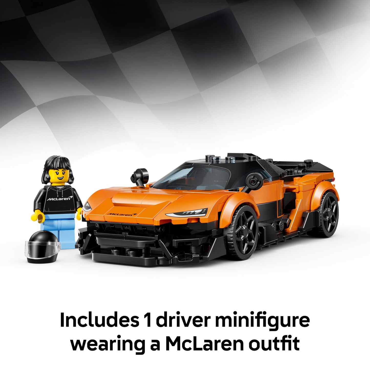 LEGO 77257 Speed Champions McLaren W1 Supercar Toy - Car Model Kit with Collectible Driver Minifigure