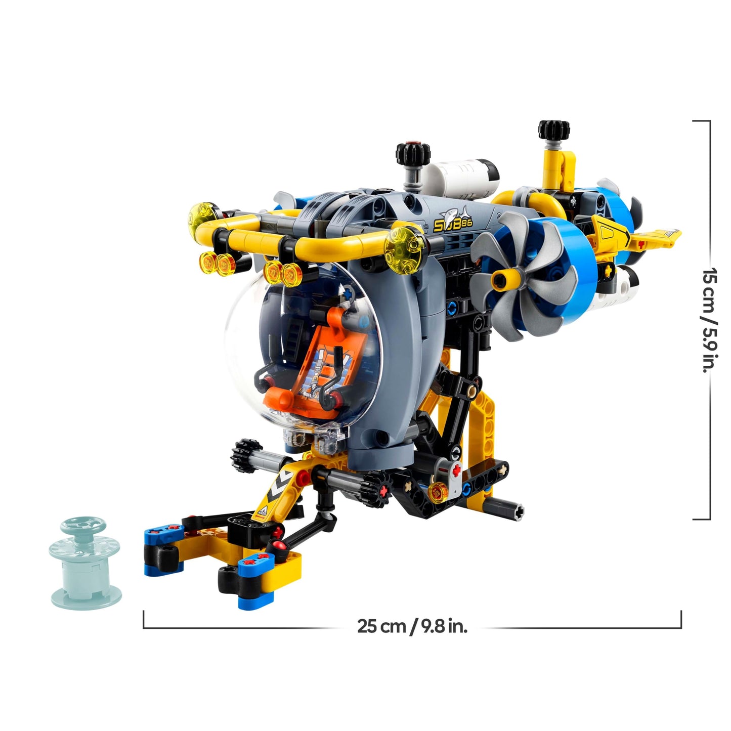 LEGO 42201 Technic Deep-Sea Research Submarine with Spinning propellers