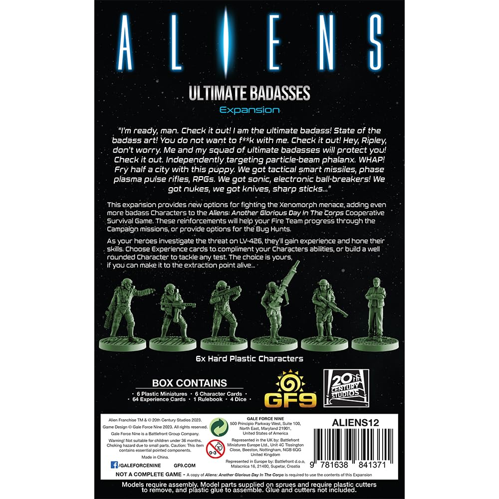 Gale Force Nine - Aliens - Ultimate Badasses Expansion