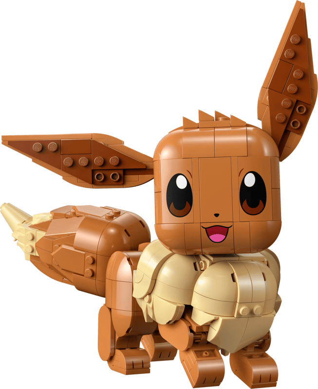 LEGO 72151 Pokémon Eevee Figure - Anime Model Kit with Posable Limbs, Ears & Tail