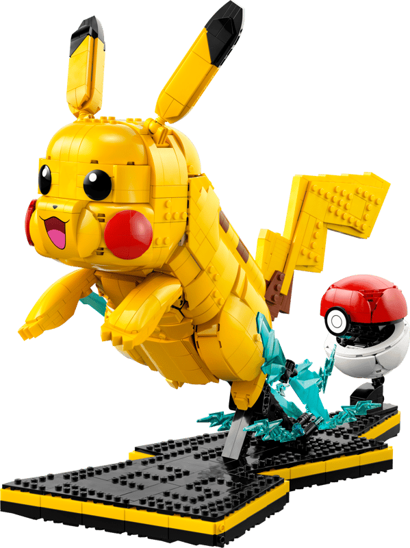 LEGO 72152 Pokémon Pikachu and Poké Ball - Model Kit with Posable Anime Figure & Dynamic Display Stand