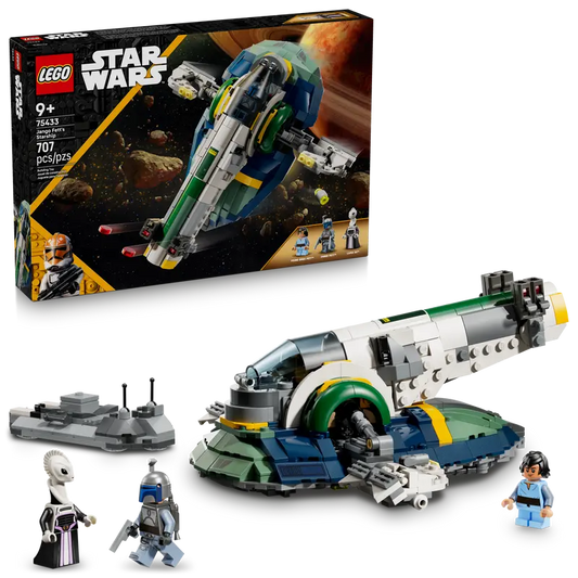 LEGO Star Wars 75433 Jango Fett's Starship - Play & Display Toy with Rotating Wings & 3 Minifigures incl. Boba Fett