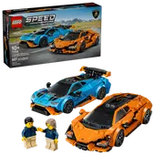 LEGO 77238 Speed Champions Lamborghini Revuelto & Huracán STO - Toy Race Cars Model Kit incl. 2 Driver Minifigures
