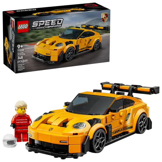 LEGO 77239 Speed Champions Porsche 911 GT3 RS Super Car Toy - Car Model Kit with a Driver Minifigure